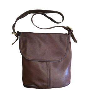 Coach Vintage Whitney Flap Brown Leather Crossbody Bag